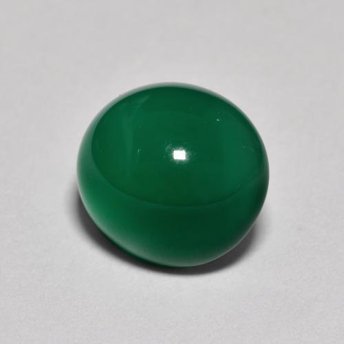 2.80克拉天然绿色玛瑙，椭圆形切割，9.2×8.4毫米，半透明