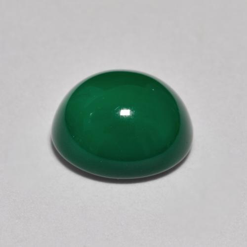 2.80克拉天然绿色玛瑙，椭圆形切割，9.2×8.4毫米，半透明