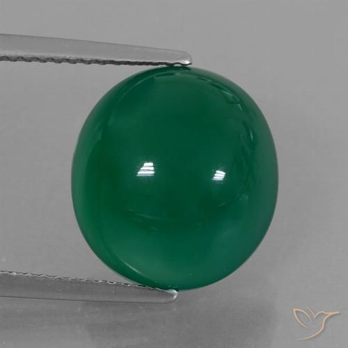 7.38ct 天然 黄绿色 玛瑙, 椭圆形, 半透明