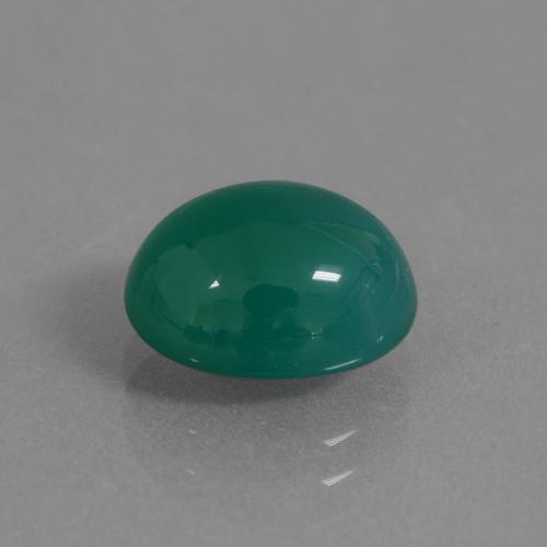 2.91克拉天然绿色玛瑙，椭圆形切割，9.6×8.1毫米，半透明
