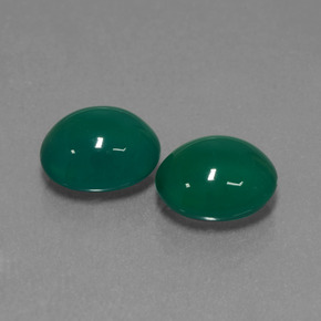 6.00天然绿色玛瑙，椭圆形切割，9.9×8.8毫米，半透明