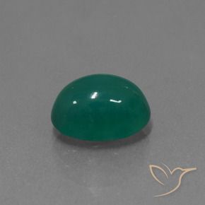 2.97克拉天然绿色玛瑙，椭圆形切割，10.2×7.3毫米，半透明