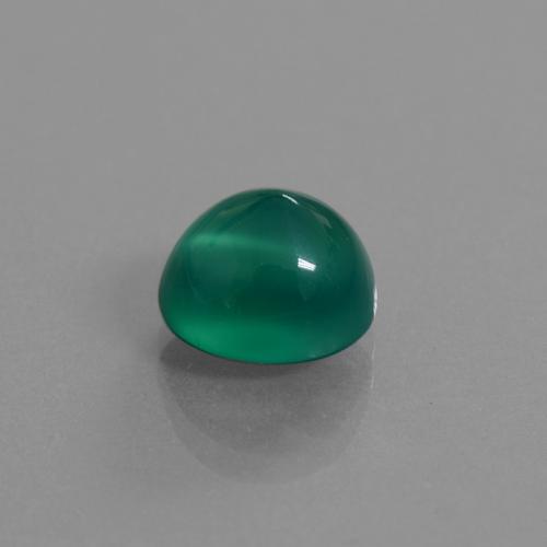 3.55克拉天然绿色玛瑙，椭圆形切割，9.5×8.2毫米，半透明