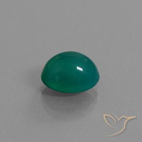 3.04克拉天然绿色玛瑙，椭圆形切割，9.8×7.9毫米，半透明