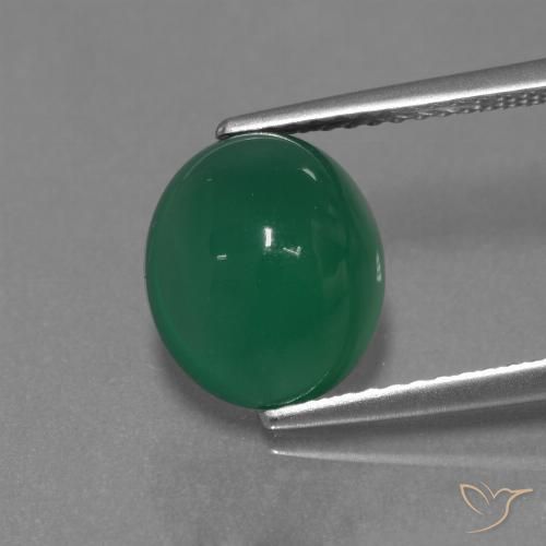 3.33ct 天然 黄绿色 玛瑙, 椭圆形, 半透明