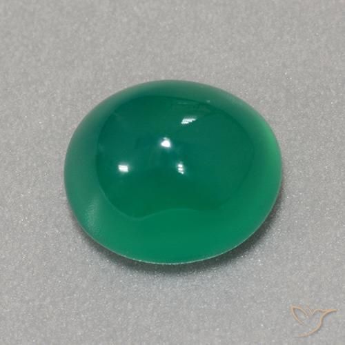 3.20ct 天然 中绿色 玛瑙, 椭圆形, 半透明