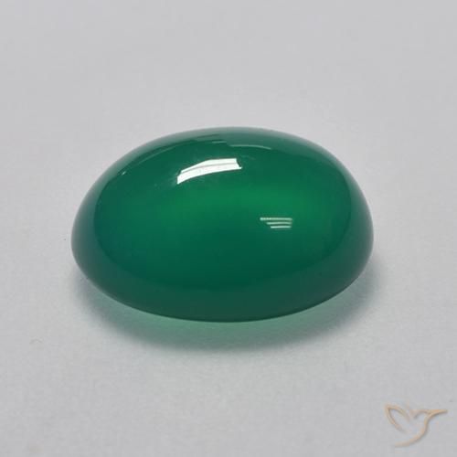 3.00克拉天然绿色玛瑙，椭圆形切割，10.4×8.3毫米，透明