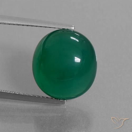 9.19ct 天然 中绿色 玛瑙, 椭圆形, 半透明