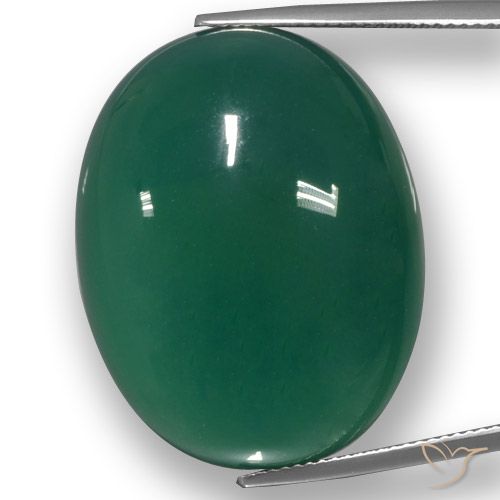 53.13ct 天然 绿色 玛瑙, 椭圆形, 半透明