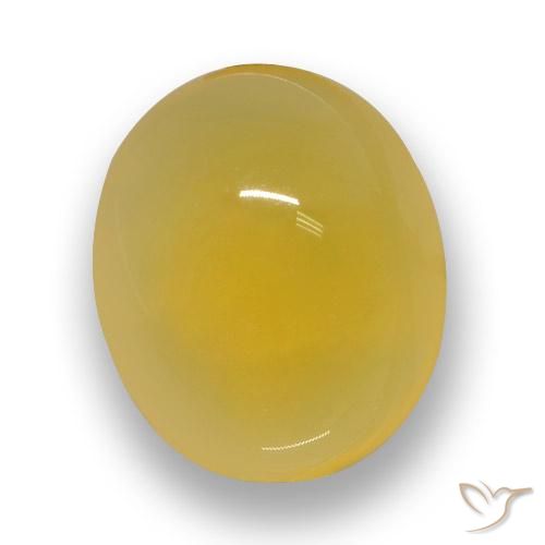 4.47ct 天然 蜜黄色 玛瑙, 椭圆形, 半透明