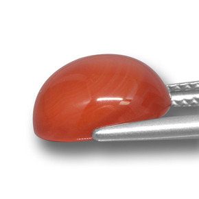 5.38克拉天然玛瑙，椭圆形切割，半透明