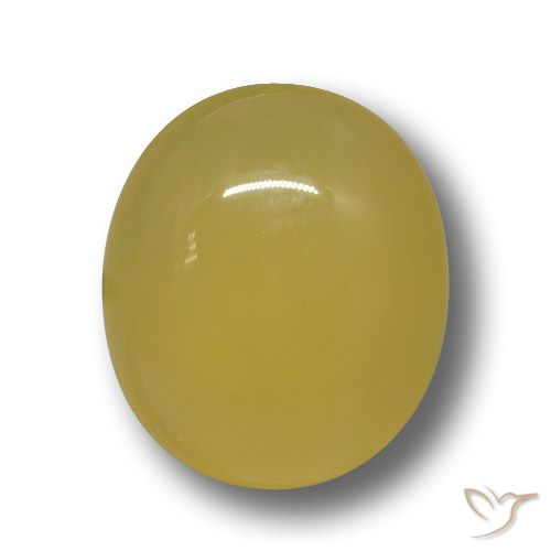 5.07ct 天然 中黄色 玛瑙, 椭圆形, 半透明