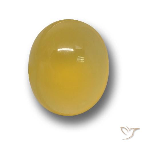 3.96ct 天然 蜜黄色 玛瑙, 椭圆形, 半透明