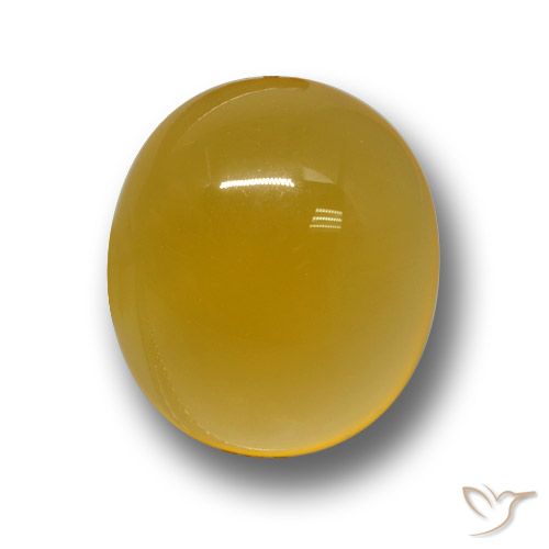 4.47ct 天然 深黄色 玛瑙, 椭圆形, 半透明