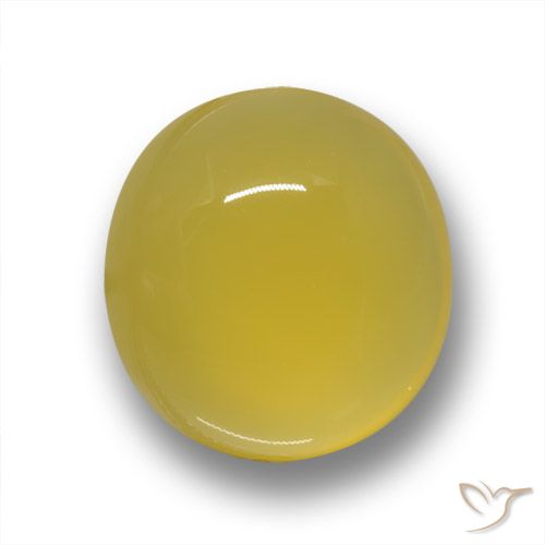 6.56ct 天然 中黄色 玛瑙, 椭圆形, 半透明
