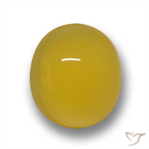 3.29ct 天然 深黄色 玛瑙, 椭圆形, 半透明