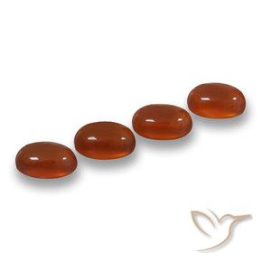2.49天然红色玛瑙，椭圆形切割，6.2×4.2毫米，半透明