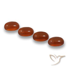 2.49天然红色玛瑙，椭圆形切割，6.2×4.2毫米，半透明