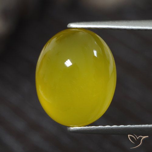 4.55ct 天然 中浅黄色 玛瑙, 椭圆形, 半透明