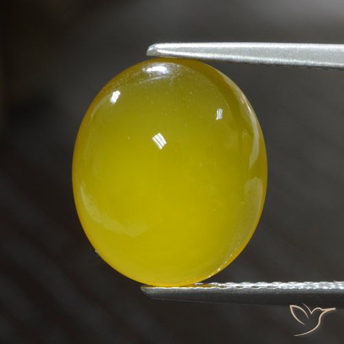 4.81ct 天然 淡蜜黄色 玛瑙, 椭圆形, 半透明
