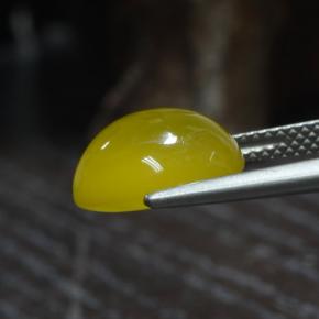5.00克拉天然黄色玛瑙，椭圆形切割，11.9×10.2毫米，半透明