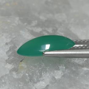 1.77克拉天然绿色玛瑙，马眼形，12.2×6.4毫米，半透明