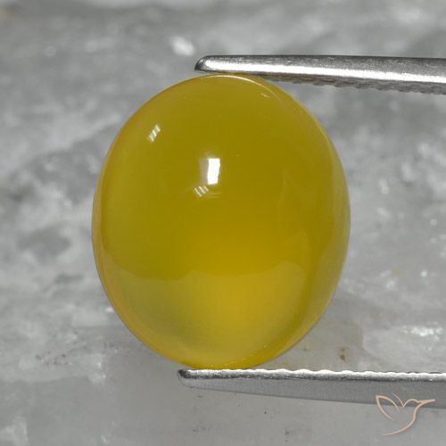 4.62ct 天然 蜜黄色 玛瑙, 椭圆形, 半透明