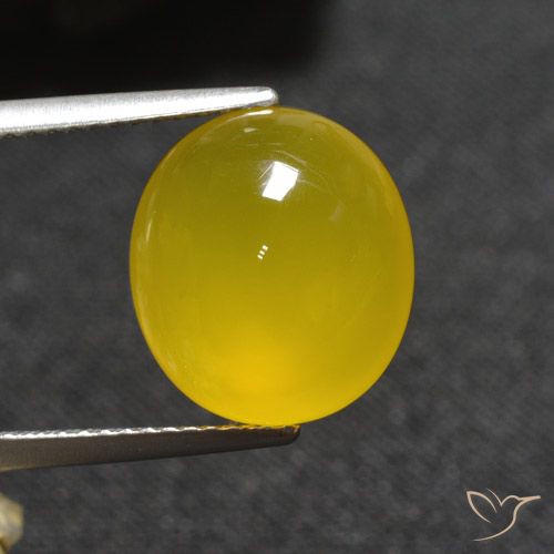 5.93ct 天然 金黄色 玛瑙, 椭圆形, 半透明