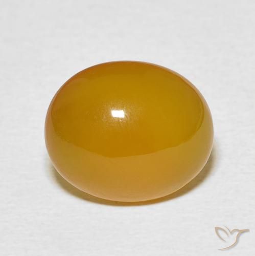 5.36ct 天然 淡蜜黄色 玛瑙, 椭圆形, 半透明