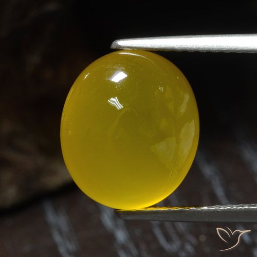 4.55ct 天然 深黄色 玛瑙, 椭圆形, 半透明