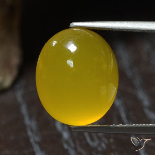 5.94ct 天然 蜜黄色 玛瑙, 椭圆形, 半透明