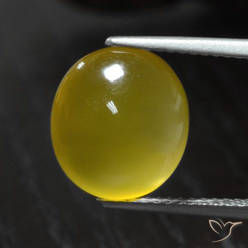 5.31ct 天然 中黄色 玛瑙, 椭圆形, 半透明