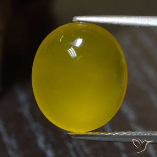 5.41ct 天然 中黄色 玛瑙, 椭圆形, 半透明