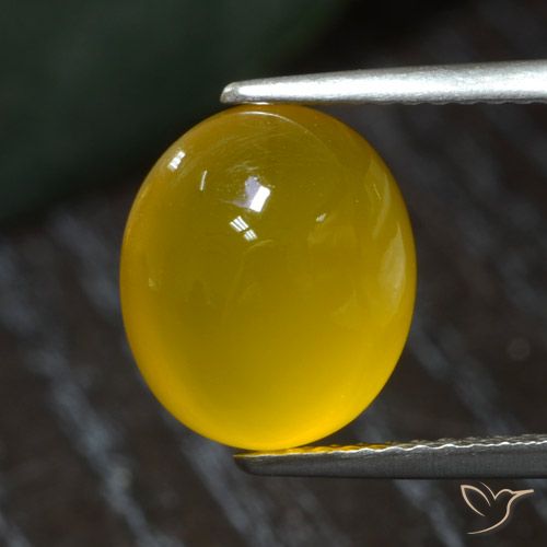 3.72ct 天然 蜜黄色 玛瑙, 椭圆形, 半透明