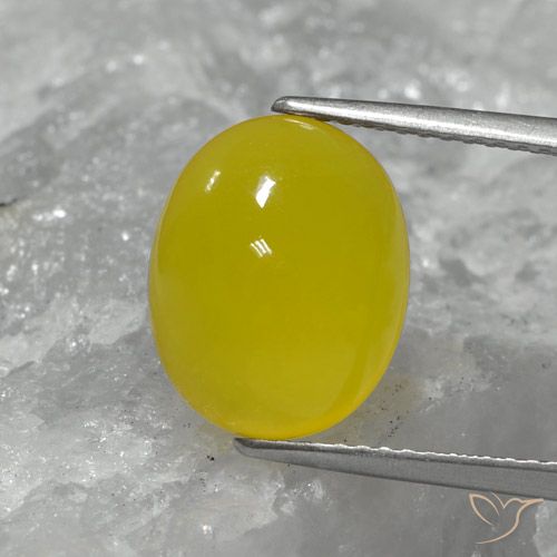 4.68ct 天然 中浅黄色 玛瑙, 椭圆形, 半透明