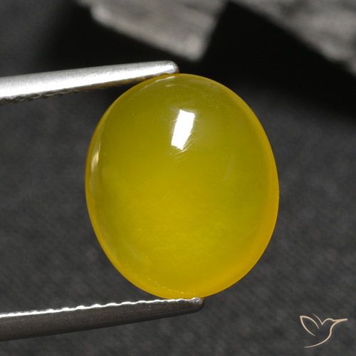 4.04ct 天然 金黄色 玛瑙, 椭圆形, 半透明