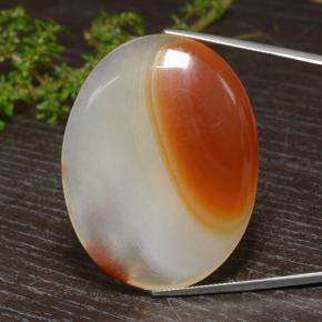 84.57克拉天然多色玛瑙，椭圆形切割，45.1×34.8毫米，半透明