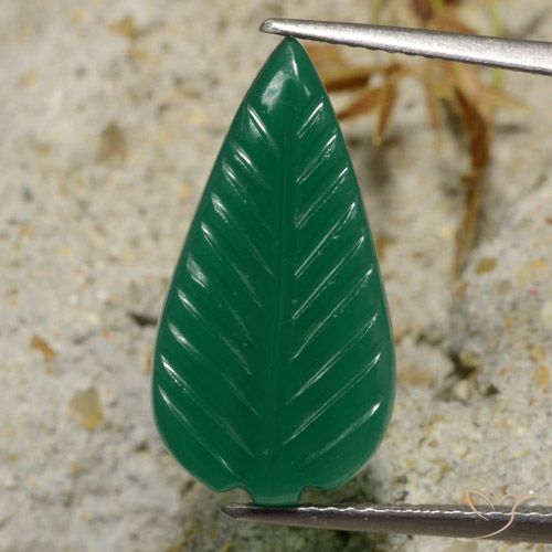 6.30ct 天然 中绿色 玛瑙, 花式切割, 半透明