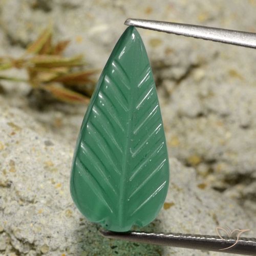 4.04ct 天然 暖绿 玛瑙, 花式切割, 半透明