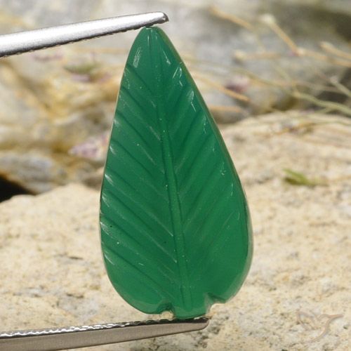 5.06ct 天然 中绿色 玛瑙, 花式切割, 半透明