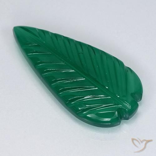 3.17ct 天然 中深绿色 玛瑙, 花式切割, 半透明