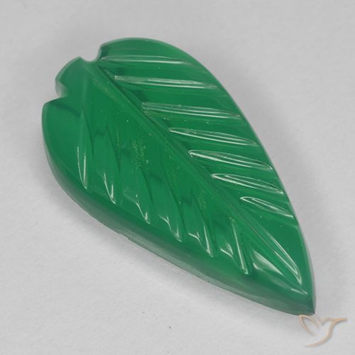 2.74ct 天然 暖绿 玛瑙, 花形切割, 半透明