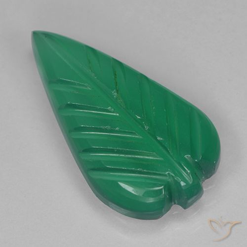 2.16ct 天然 暖绿 玛瑙, 花形切割, 半透明