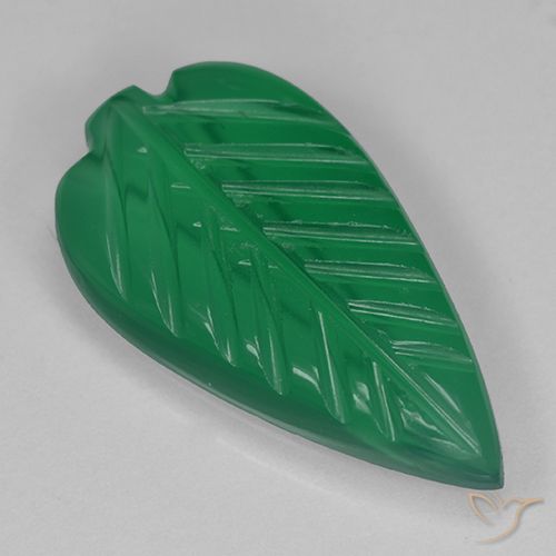 3.00ct 天然 中绿色 玛瑙, 花形切割, 半透明