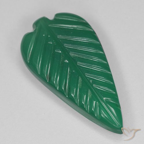 3.00ct 天然 绿色 玛瑙, 花形切割, 半透明