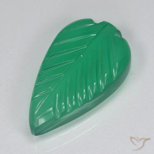 3.60ct 天然 暖绿 玛瑙, 花形切割, 半透明