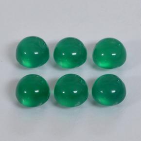 1.92天然绿色玛瑙，圆形切割，4.05毫米，半透明