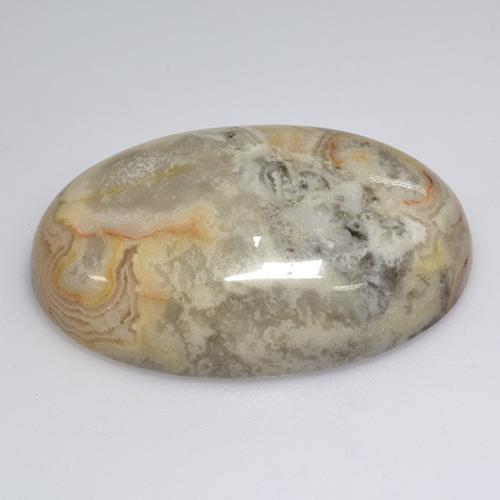 60.20克拉天然多色玛瑙，椭圆形切割，35.2×23.3毫米，不透明