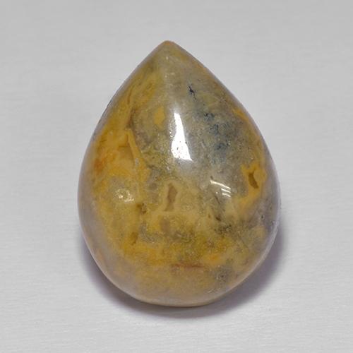 8.66克拉天然多色玛瑙，梨形，15.8×12毫米，不透明