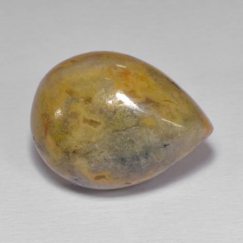 8.66克拉天然多色玛瑙，梨形，15.8×12毫米，不透明
